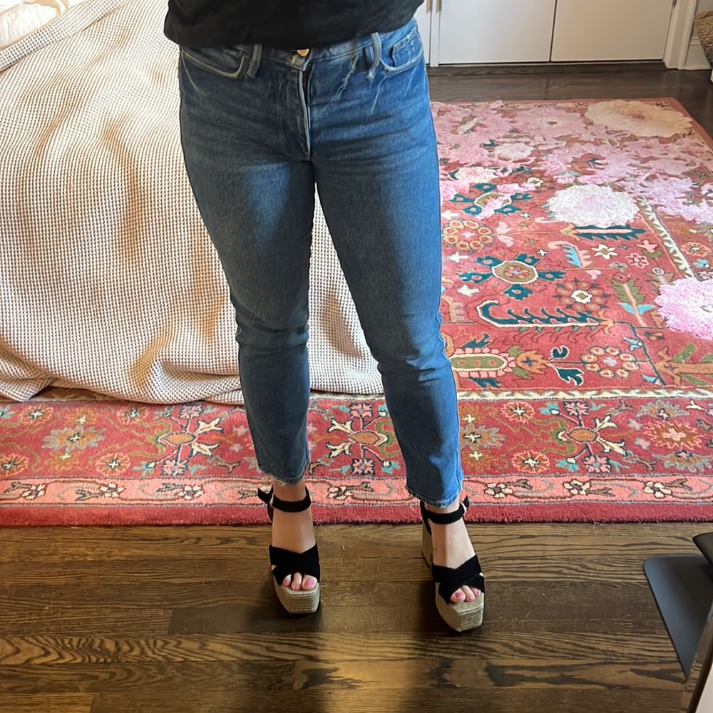 Frame Le Pixie Sylvie Slender Straight Jeans Size 24